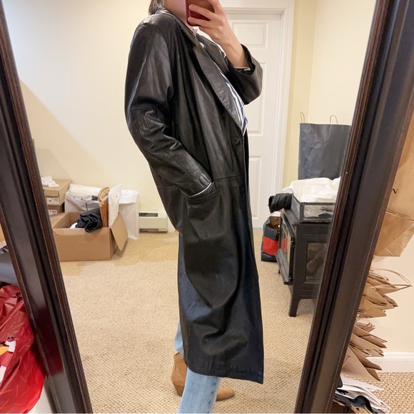 G lll leather women genuine leather black long sleeve vintage jacket - Picture 7 of 13